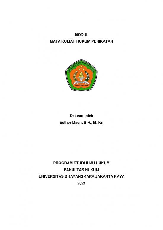 picture Hukum Pdf 37862 | Modul Mata Kuliah Hukum Perikatan (esther Masri, , Kn)