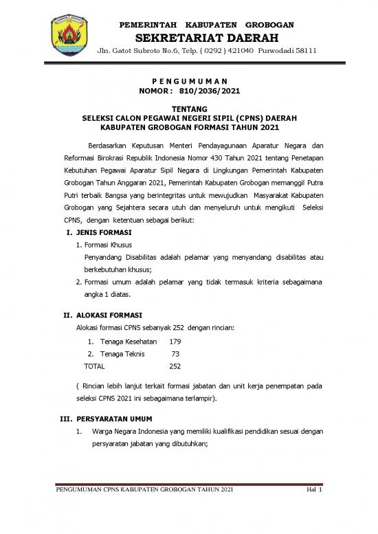 picture_Pengumuman Cpns Formasi Th 2021 Pemkab Grobogan