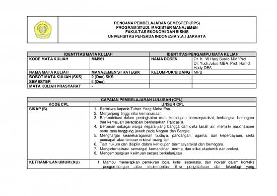 picture Manajemen Strategik Pdf 36766 | Rps06 Mm Feb Upi Yai  Mpb Manajemen Strategik   2019