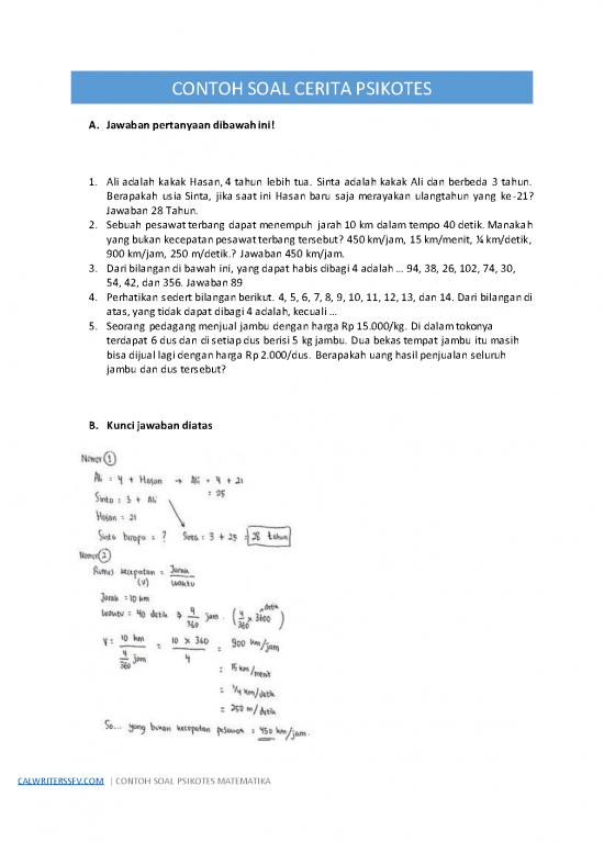 picture Soal Psikotes Pdf 36897 | Soal Cerita Psikotes Matematika