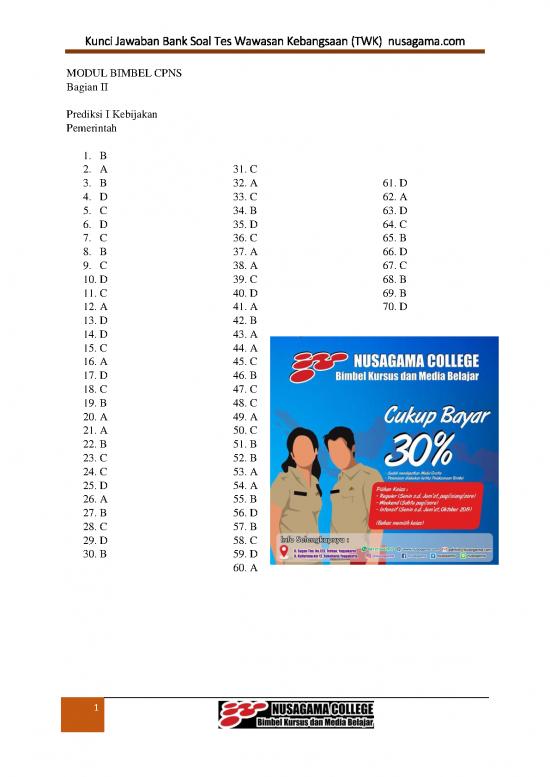 picture Kumpulan Soal Cpns Dan Jawabannya Pdf 37046 | Soal Cpns Prediksi I Kebijakan Pemerintah Kunci Jawaban Soal Latihan Cpns Twk Nusagama