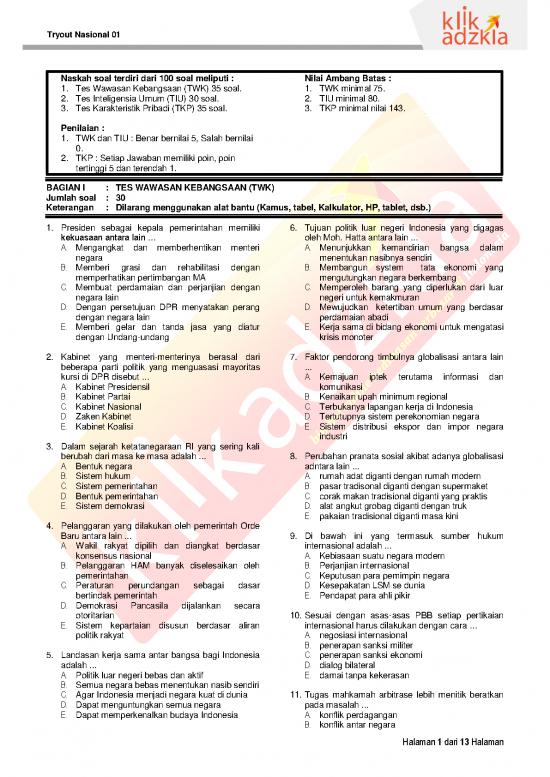 picture Soal Twk Pdf 36842 | Soal Kunci Pembahasan Tryout Nasional 12 April 2020