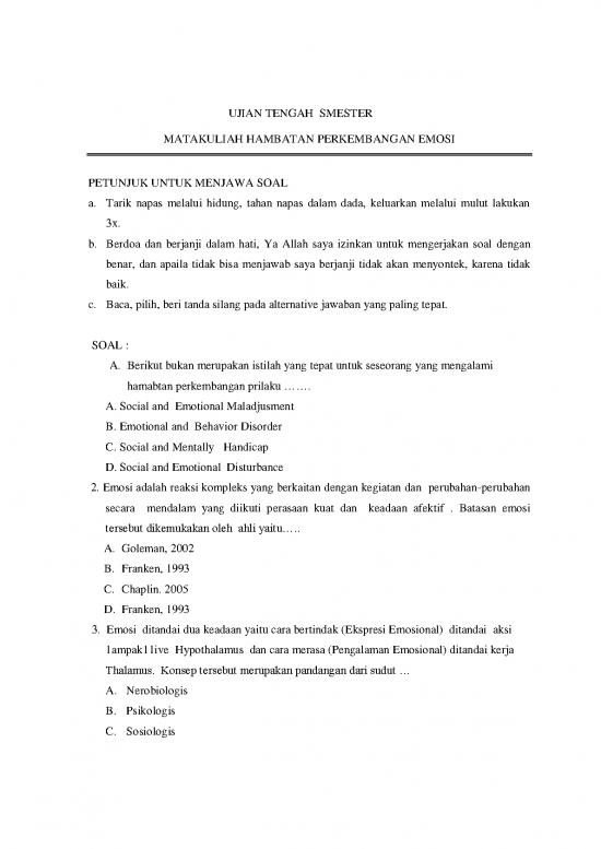 picture Emosional Pdf 36962 | Soal Uts