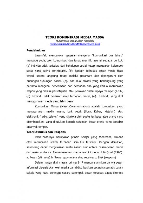 picture Komunikasi Pdf 36330 | Teori Komunikasi Media Massa