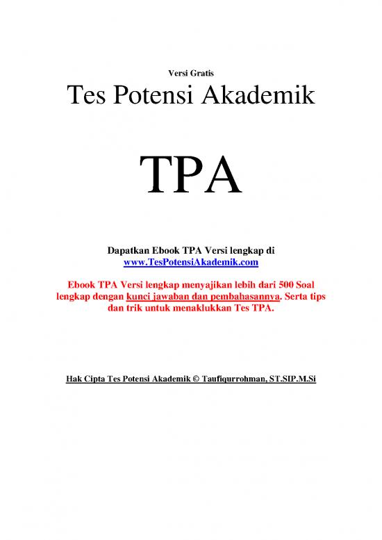 picture_Contoh Soal Tpa Pdf 37163 | Tes Potensi Akademik Tpa Download Gratis