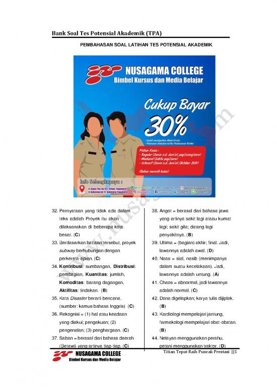 picture Soal Dan Pembahasan Tpa Pdf 37048 | Tpa 5 Pembahasan Tes Potensi Akademik Tpa 5