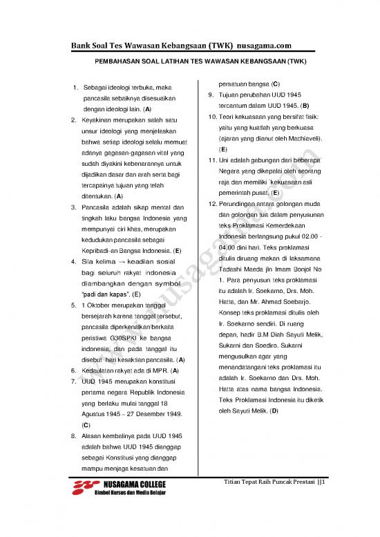 picture1_Soal Twk Dan Pembahasan Pdf 37049 | Twk 3 Pembahasan Tes Wawasan Kebangsaan Twk 3