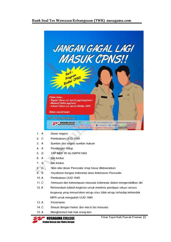 picture Soal Twk Pdf 37050 | Twk 4 Pembahasan Tes Wawasan Kebangsaan Twk 4