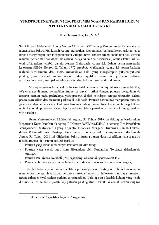 picture_Hukum Pdf 37805 | Yurisprudensi Tahun 2016 Pertimbangan Dan Kaidah Hukum 9 Putusan Mahkamah Agung Ri