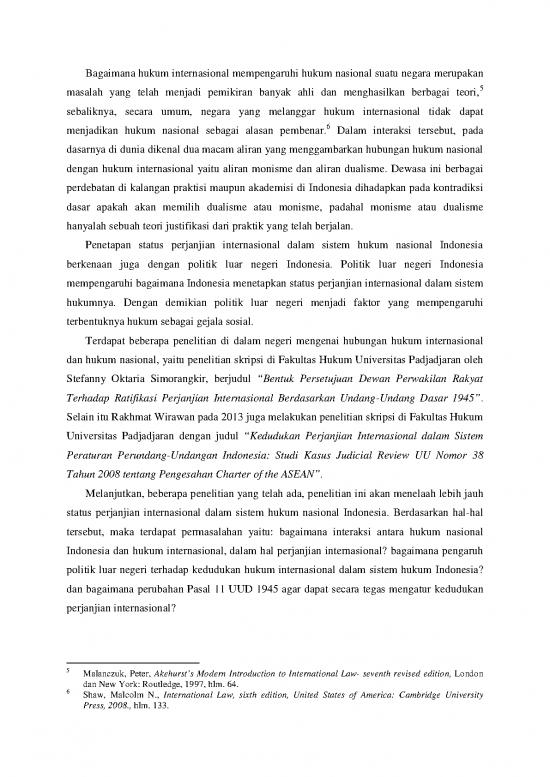 Hukum Pdf 37822 Status Perjanjian Internasional Dalam Sistem Hukum Indonesia