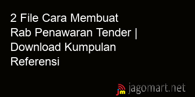 picture 2 File Cara Membuat Rab Penawaran Tender | Download Kumpulan Referensi
