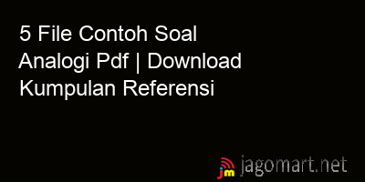 5 File Contoh Soal Analogi Pdf | Download Kumpulan Referensi