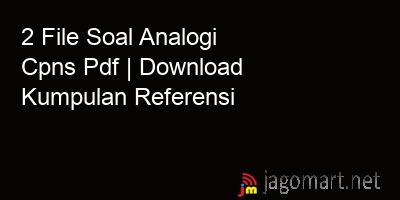 picture 2 File Soal Analogi Cpns Pdf | Download Kumpulan Referensi