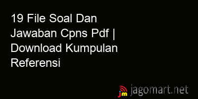 picture 19 File Soal Dan Jawaban Cpns Pdf | Download Kumpulan Referensi