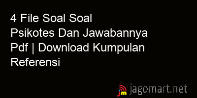 picture 4 File Soal Soal Psikotes Dan Jawabannya Pdf | Download Kumpulan Referensi