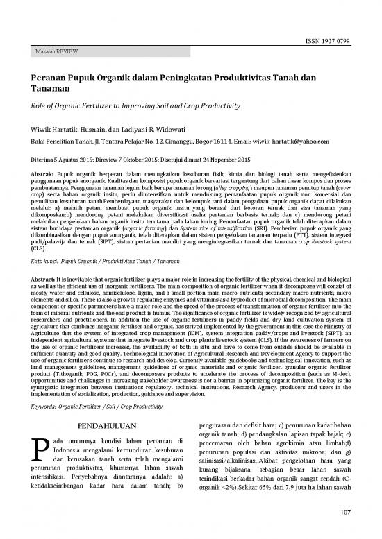 picture Pertanian Pdf 39123 | 140352 Id Peranan Pupuk Organik Dalam Peningkatan