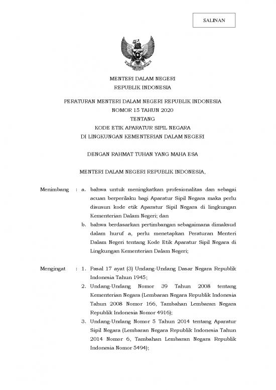 picture1_Undang Undang Asn Terbaru Pdf 39097 | 2020permendagri15