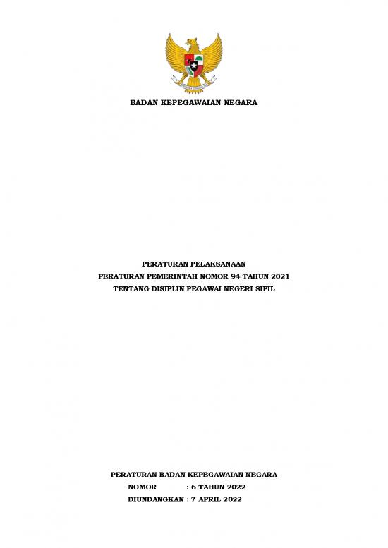 picture_Tata Negara Pdf 39105 | 2022 05 23   Perka Bkn No 6 Tahun 2022 Tentang Disiplin Pns