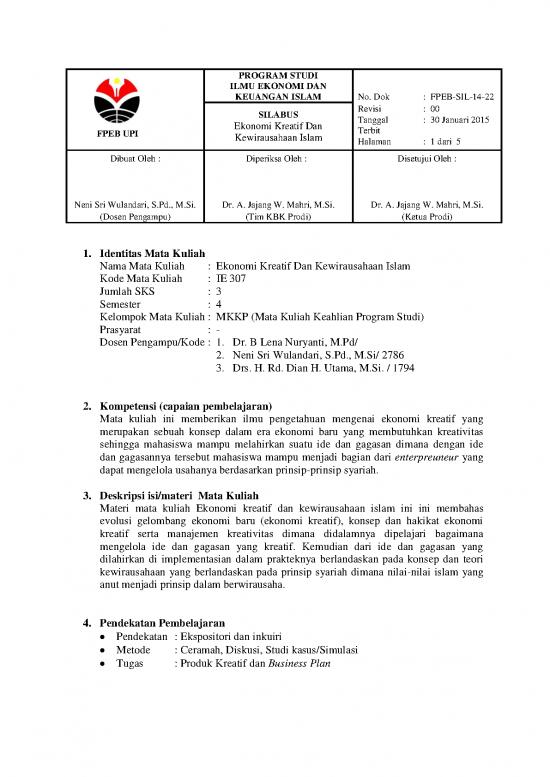 picture Ekonomi Pdf 38852 | 22 Fpeb Sil 14 22 Ekonomi Kreatif Dan Kewirausahaan Islam