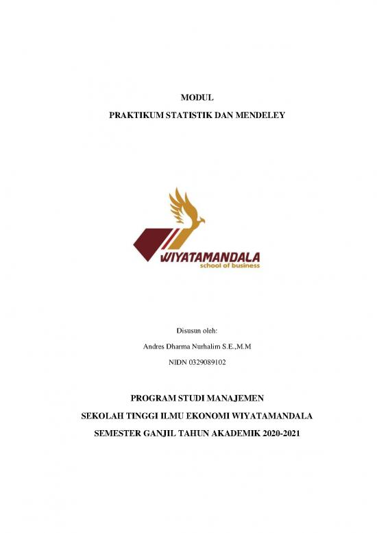picture Pengantar Manajemen Semester 1 Pdf 39986 | 325533 Modul Praktikum Statistik Dan Mendeley 9ef9e991