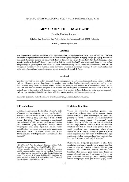 picture Sosiologi Pdf 40536 | 4388 Id Memahami Metode Kualitatif