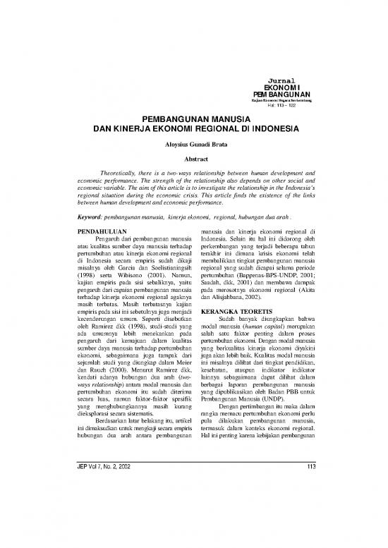 picture Ekonomi Pdf 38725 | 59791 Id Pembangunan Manusia Dan Kinerja Ekonomi