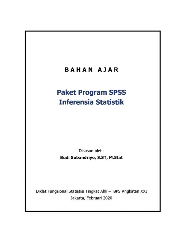 picture_Statistik Pdf 39999 | Ba Paket Program Komputer (spss)   Inferensia Statistik Budi Soebandriyo, Sst,  Stat 2127
