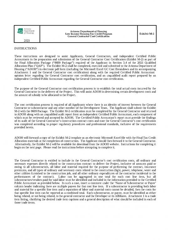 picture Contractor Excel Template 40142 | Exhibit M 2 Contractors Cost Certification