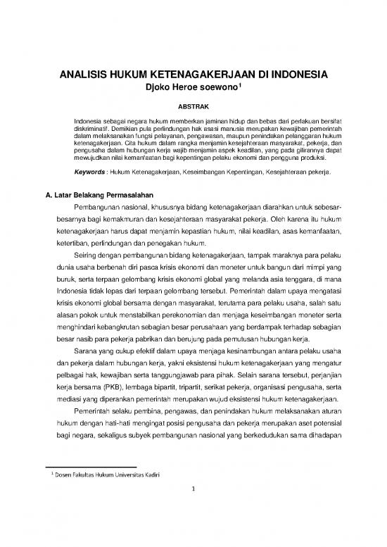 picture Hukum Pdf 39065 | Final 3 Analisis Hukum Ketenagakerjaan Di Indonesia Jurnal Inspirasi Edisi April 2007 N 1 Vo 2 Issn N 1907 2015 By Stkip Ta