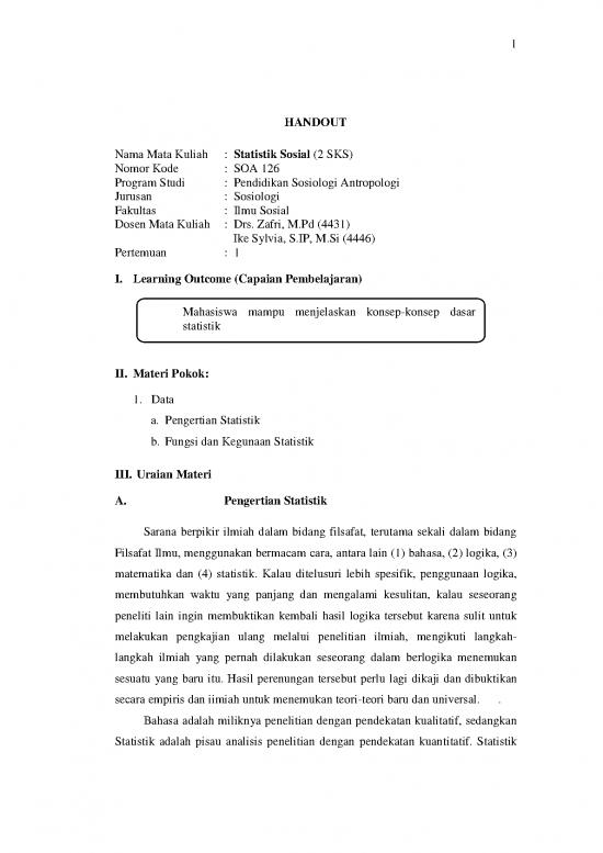 picture Sosiologi Pdf 40055 | Handout Statistik Sosial 2013 picture Sosiologi Pdf 40055 | Handout Statistik Sosial 2013