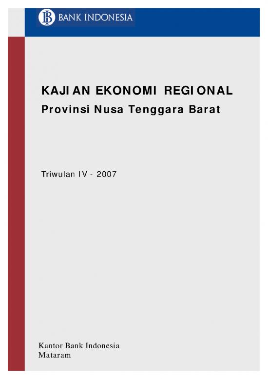 picture Ekonomi Pdf 38707 | Kajian Ekonomi Regional Nusa Tenggara Barat 2007 Tw4