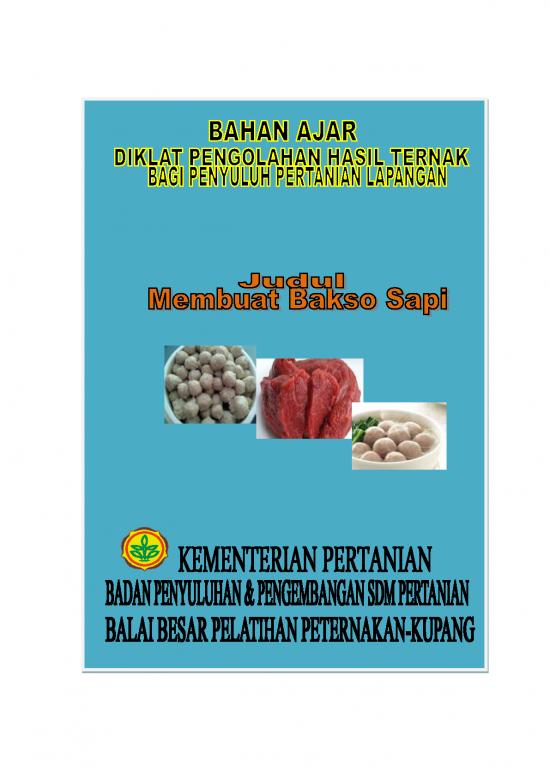picture_Agribisnis Pdf 38905 | Membuat Bakso Sapi