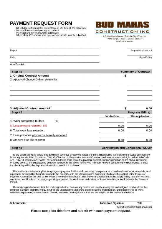 picture Construction Template Excel 40082 | Payment Req V2016 1