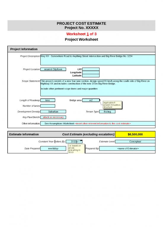 picture Construction Template Excel 40366 | Sample Cost Est Worksheets Template