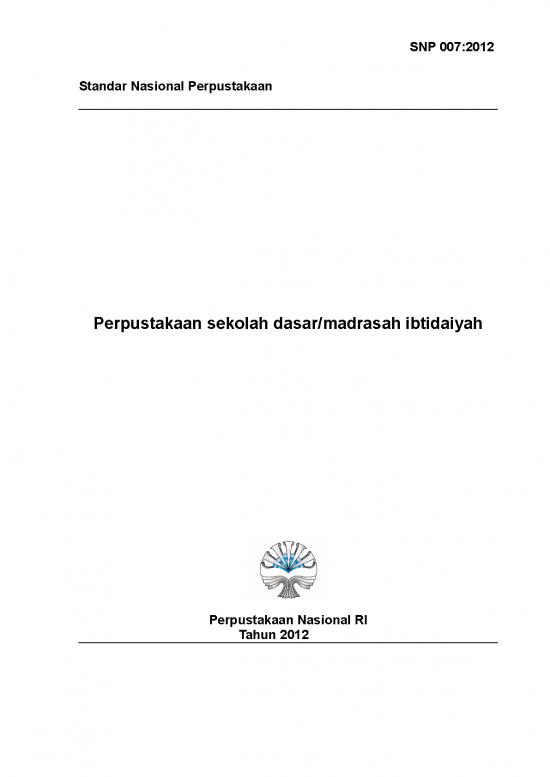 picture_Statistik Pdf 39234 | Snp 007 2012 Perpustakaan Sekolah Dasar Mi