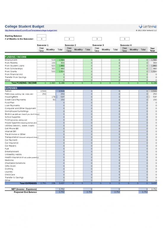 picture Spreadsheet For Expenses 40656 | University Student Budget Worksheet