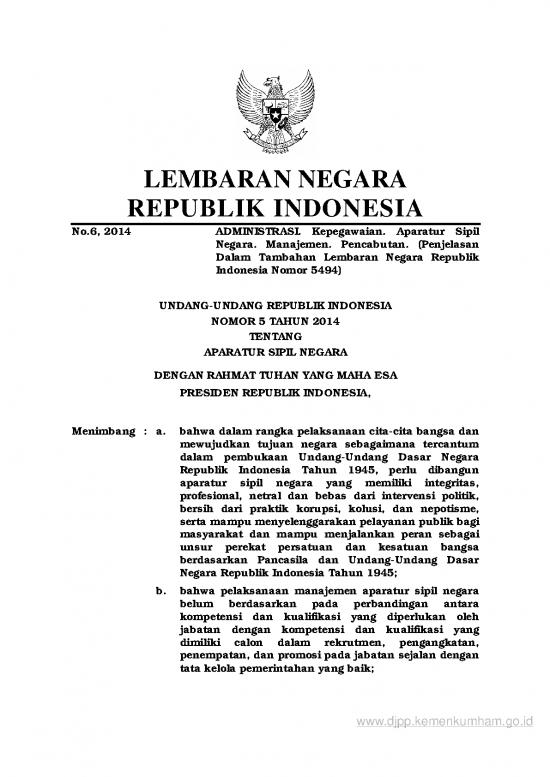 picture Undang Undang Asn Terbaru Pdf 39476 | Uu 5 2014  Asn