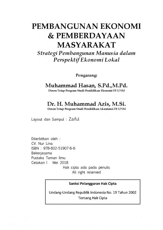 Ekonomi Pdf 38664 | Buku Pembangunan Ekonomi Contoh Fix