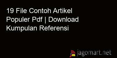 picture 19 File Contoh Artikel Populer Pdf | Download Kumpulan Referensi