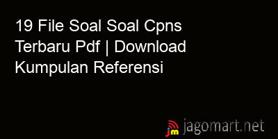 picture 19 File Soal Soal Cpns Terbaru Pdf | Download Kumpulan Referensi
