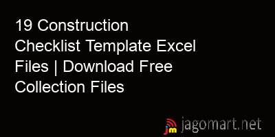 picture 19 Construction Checklist Template Excel Files | Download Free Collection Files