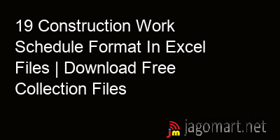 picture 19 Construction Work Schedule Format In Excel Files | Download Free Collection Files
