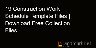 picture 19 Construction Work Schedule Template Files | Download Free Collection Files