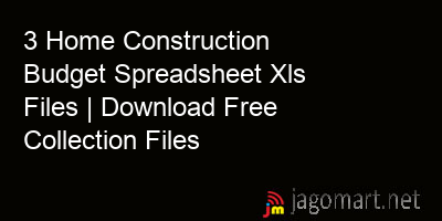 picture 3 Home Construction Budget Spreadsheet Xls Files | Download Free Collection Files