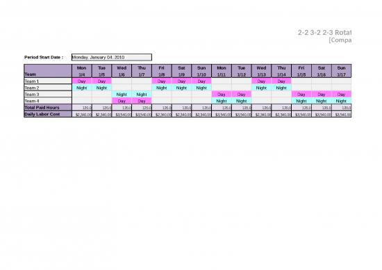picture1_Cost Sheet Format In Excel 41729 | 2 2 3 2 2 3 Rotating Shift Schedule1