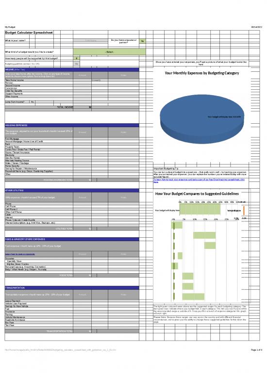 Spreadsheet For Expenses 40882 | Budgeting Calculator Spreadsheet With ...