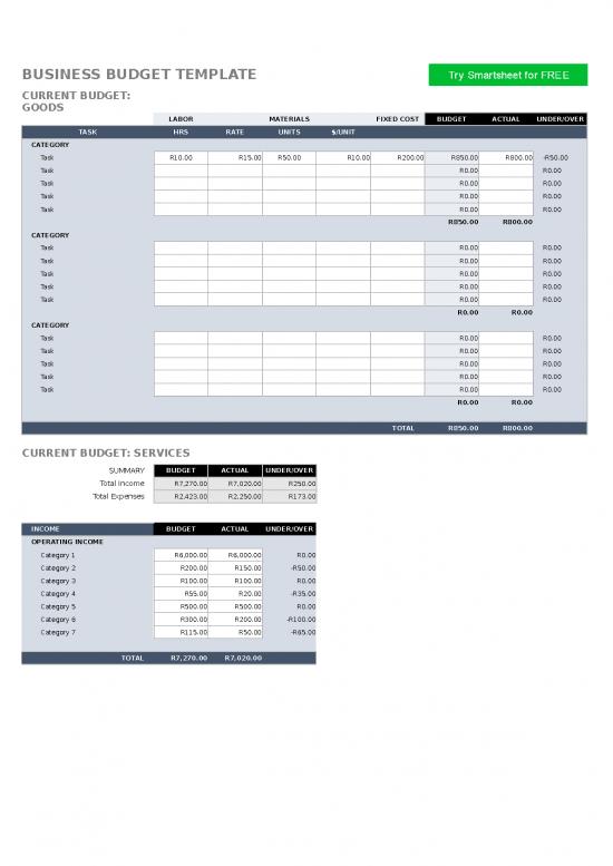 picture_Business Expense Spreadsheet 40863 | Business Budget Template