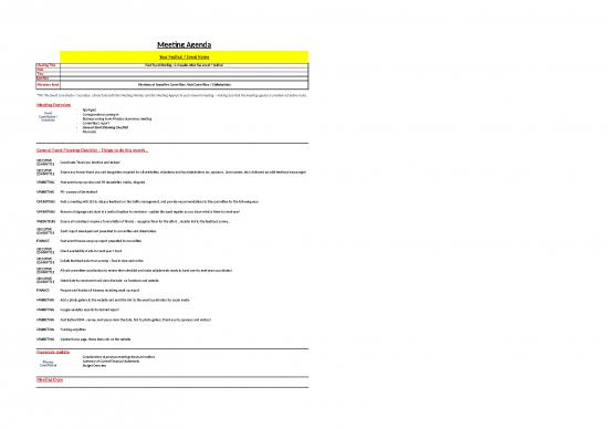 picture Excel Sample Sheet 41464 | Covidsafe Meeting Agenda 12month