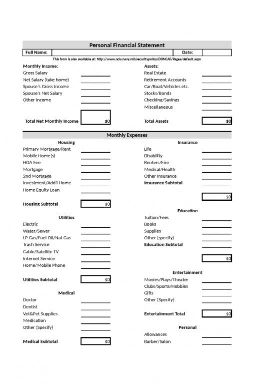 picture1_Spreadsheet For Expenses 41042 | Doncaf Personal Financial Statement