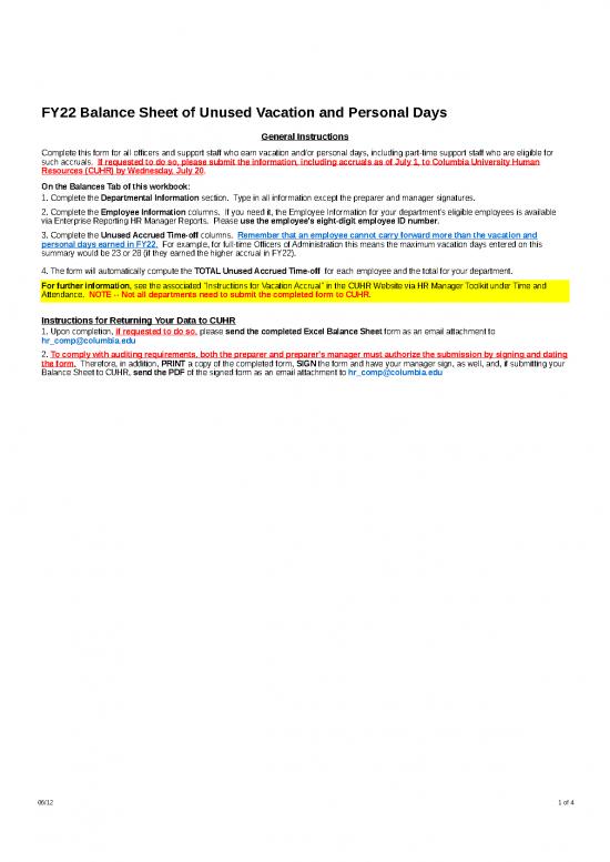 picture Excel Sample Sheet 41603 | Fy2022 Vacation And Pd Bal Sheet